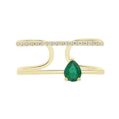 18 K Yellow Gold Emerald