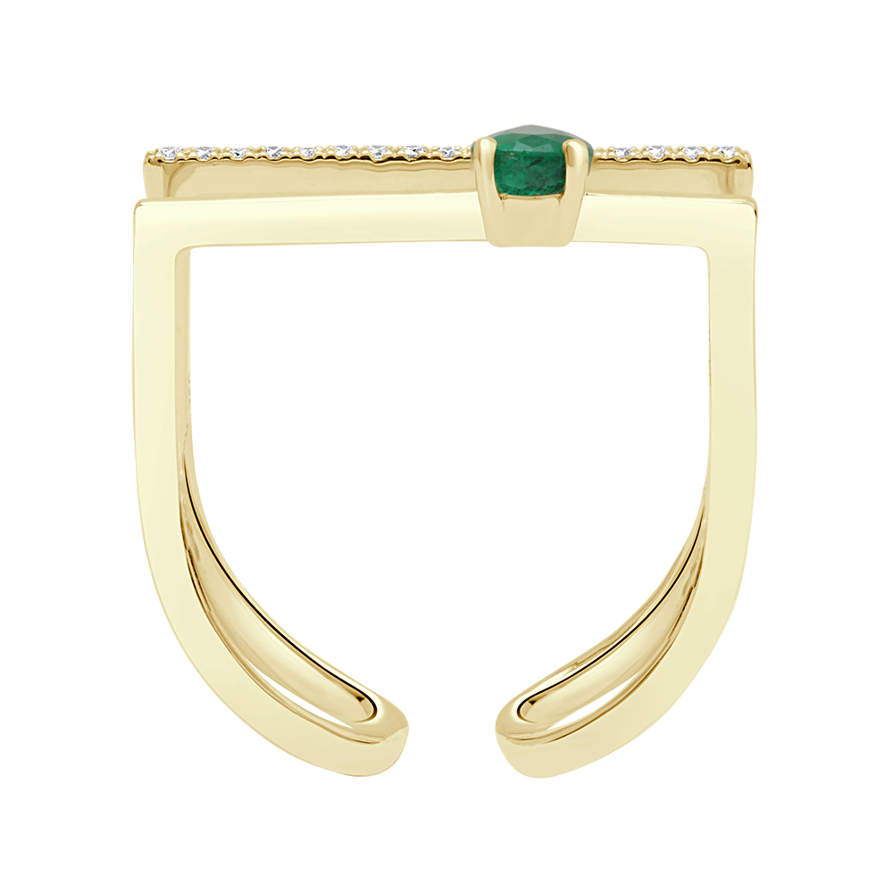 18 K Yellow Gold Emerald