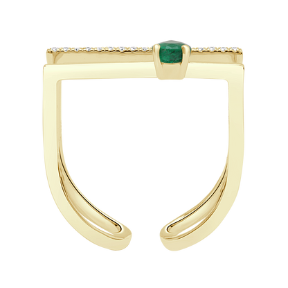 18 K Yellow Gold Emerald