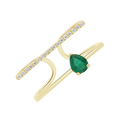 18 K Yellow Gold Emerald