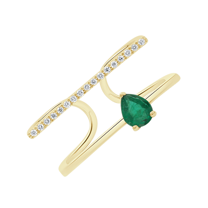 18 K Yellow Gold Emerald