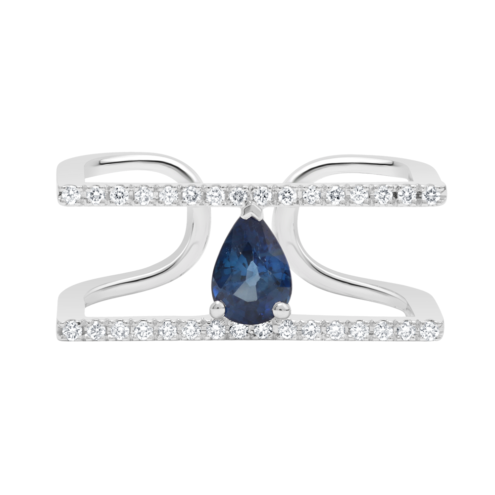 18 K White Gold Sapphire