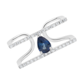 18 K White Gold Sapphire