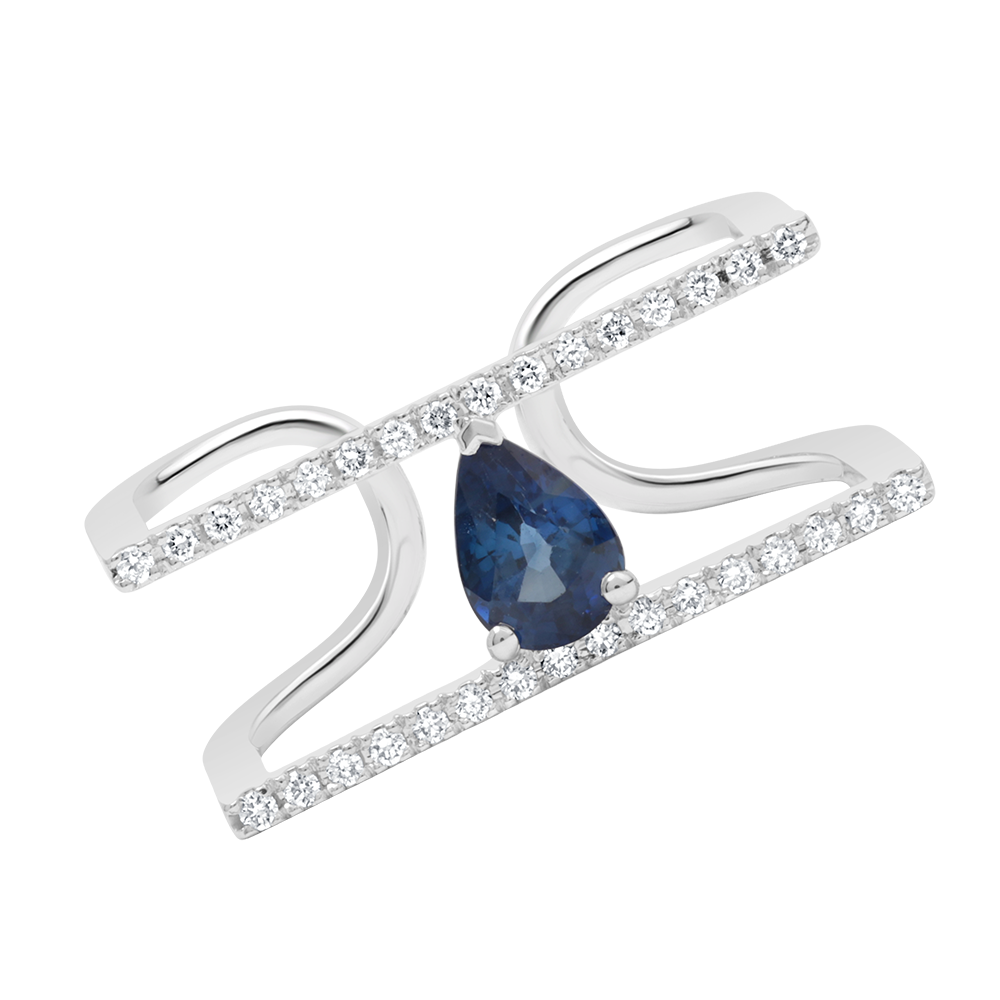 18 K White Gold Sapphire