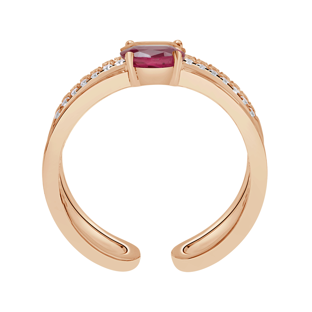 18 K Rose Gold Ruby