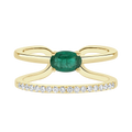 18 K Yellow Gold Emerald