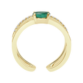 18 K Yellow Gold Emerald