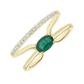 18 K Yellow Gold Emerald