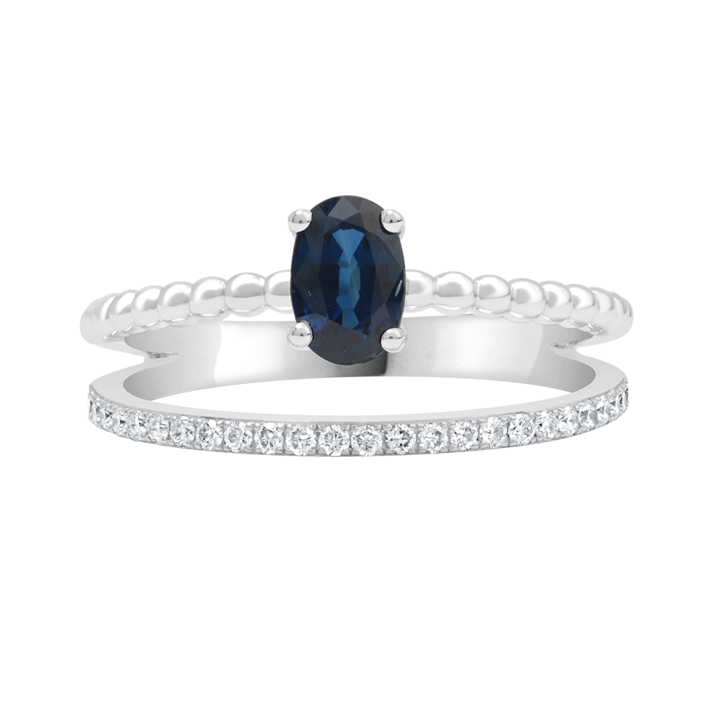 18 K White Gold Sapphire