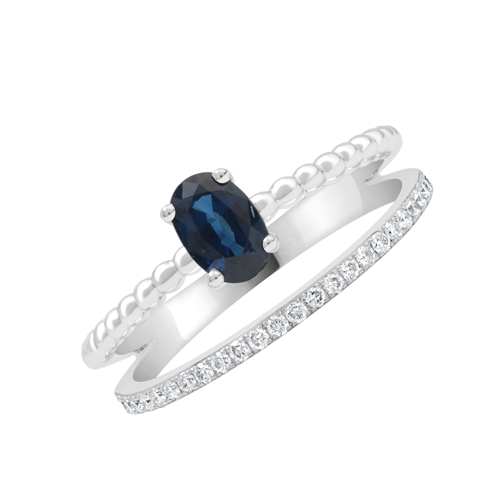 18 K White Gold Sapphire