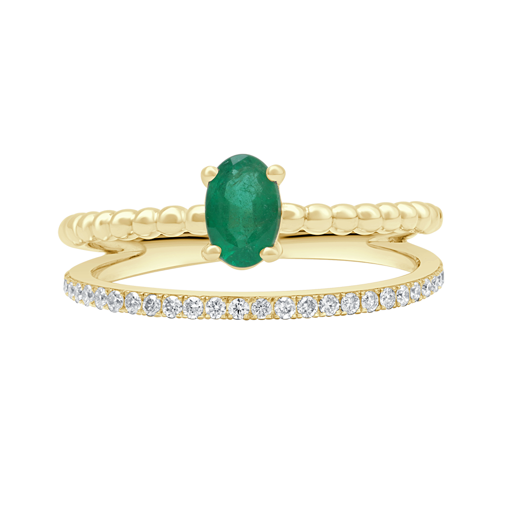 18 K Yellow Gold Emerald