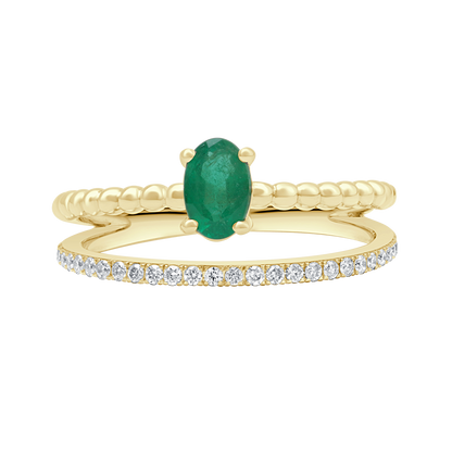 18 K Yellow Gold Emerald