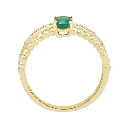 18 K Yellow Gold Emerald