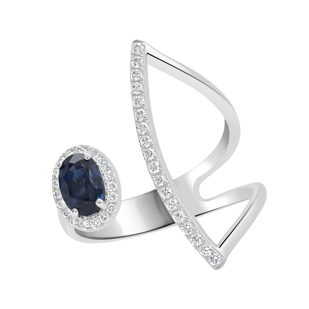 18 K White Gold Sapphire