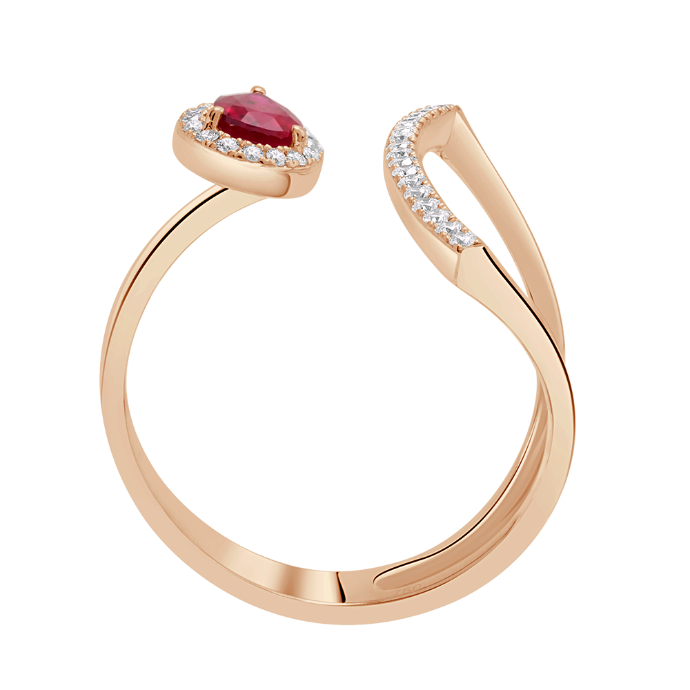 18 K Rose Gold Ruby