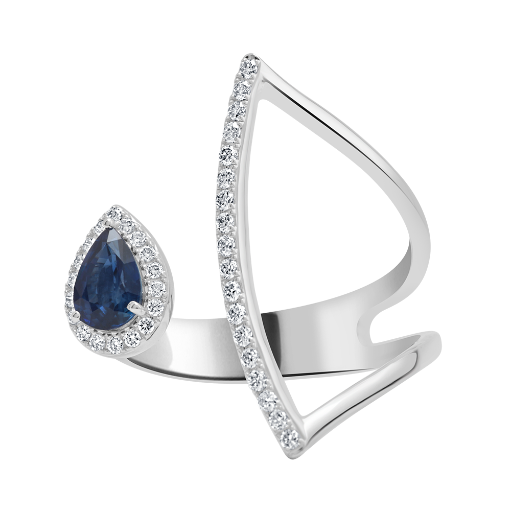 18 K White Gold Sapphire