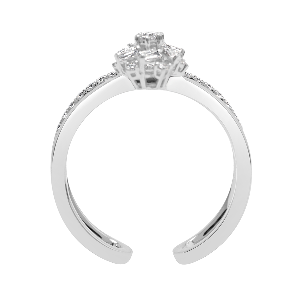 18 K White Gold