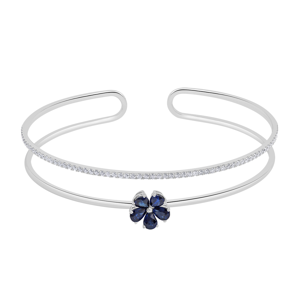 18 K White Gold Sapphire