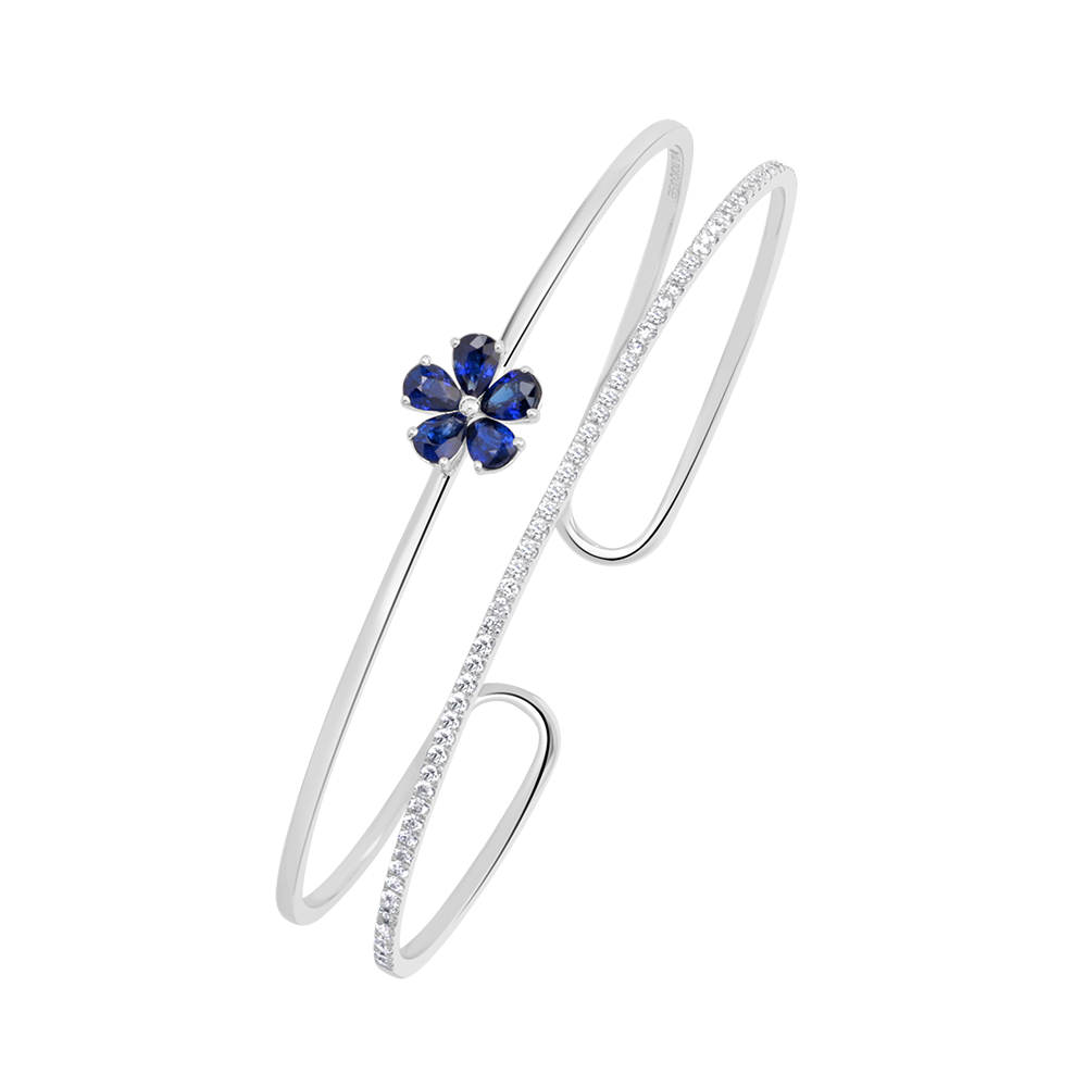 18 K White Gold Sapphire