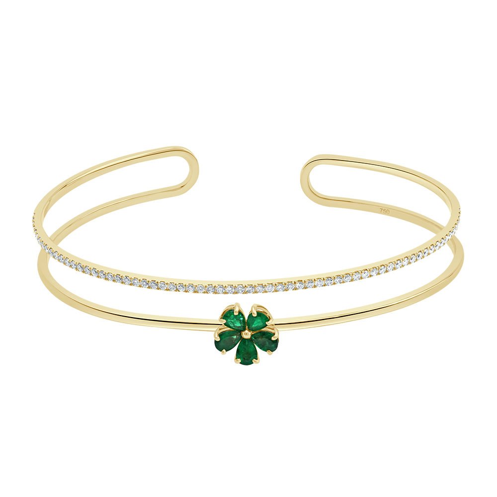 18 K Yellow Gold Emerald
