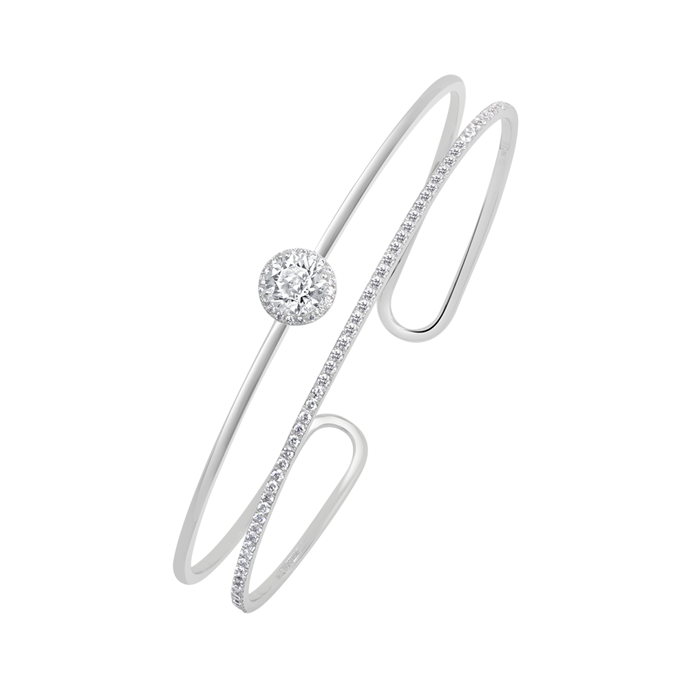 18 K White Gold