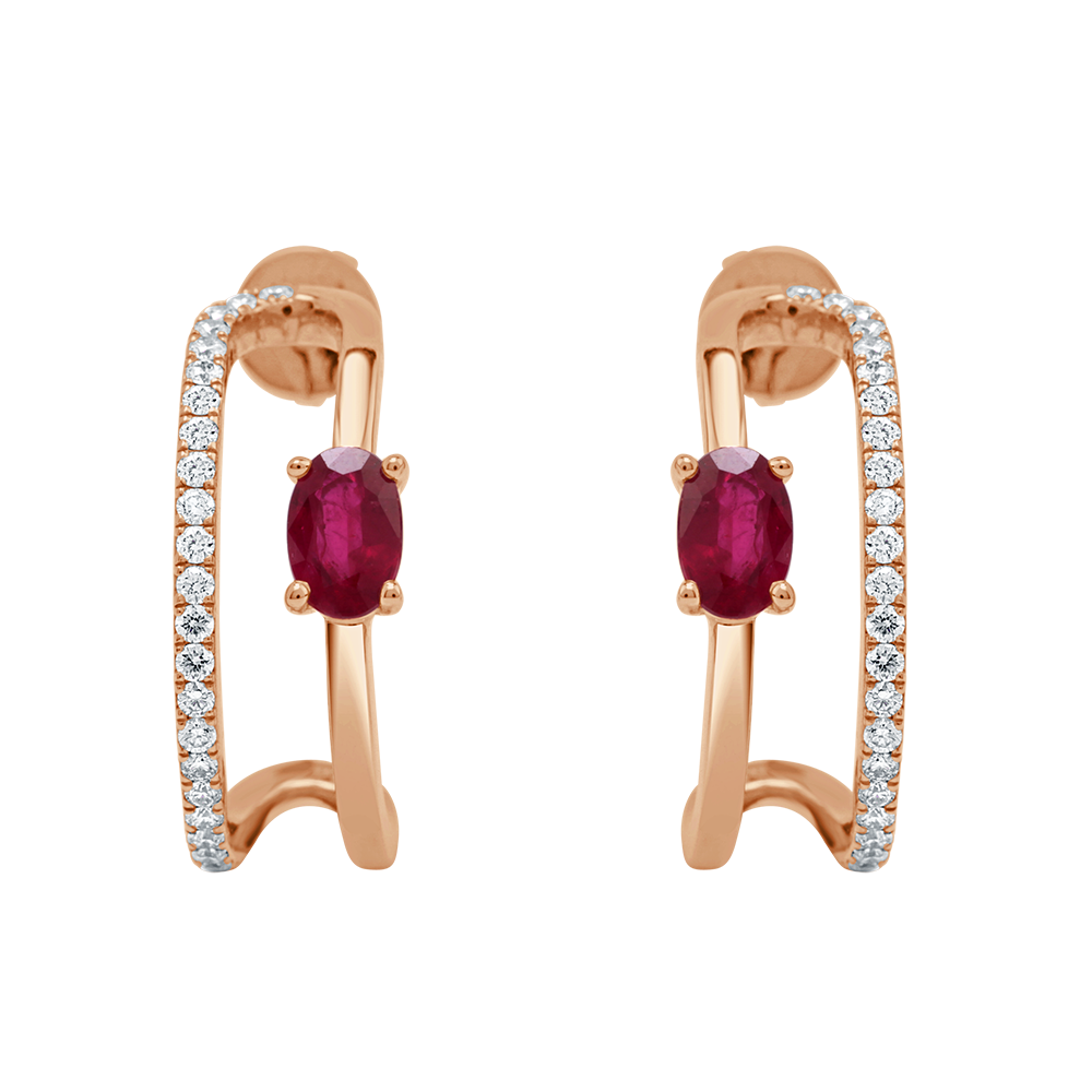 18 K Rose Gold Ruby