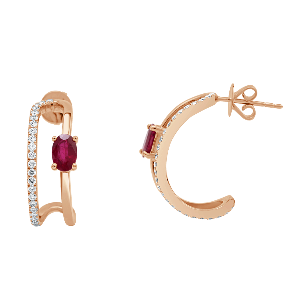 18 K Rose Gold Ruby