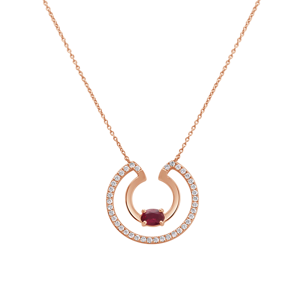 18 K Rose Gold Ruby
