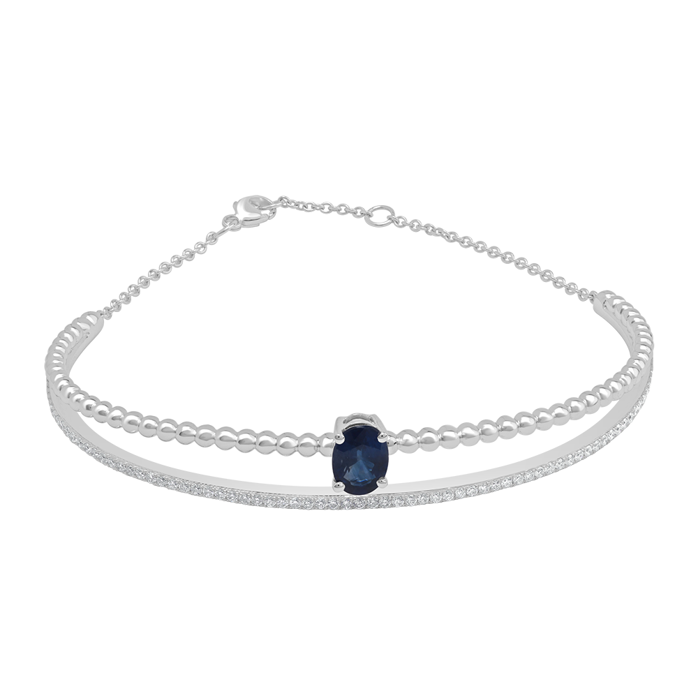 18 K White Gold Sapphire