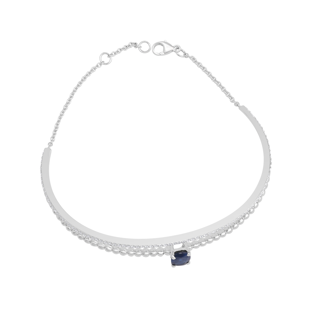 18 K White Gold Sapphire