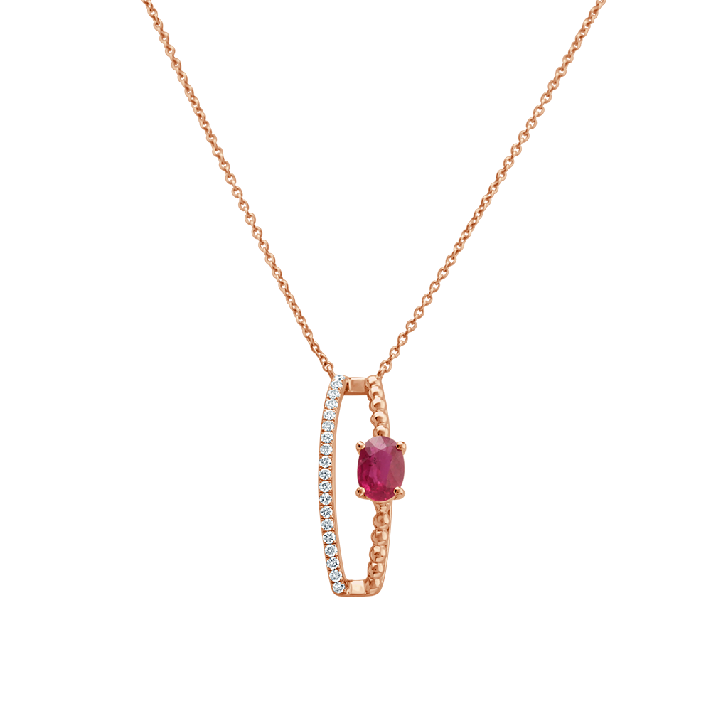 18 K Rose Gold Ruby
