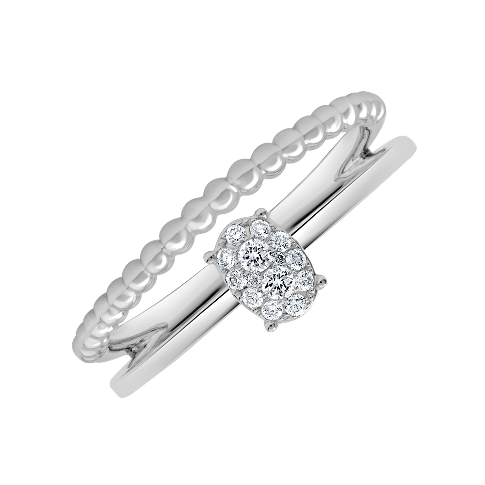 18 K White Gold