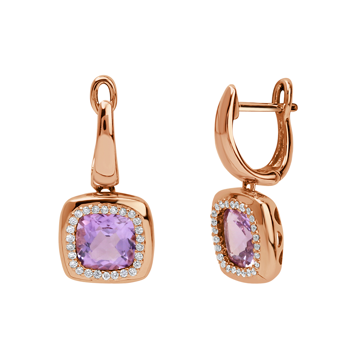 18 K Rose Gold Amethyst