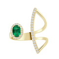 18 K Yellow Gold Emerald