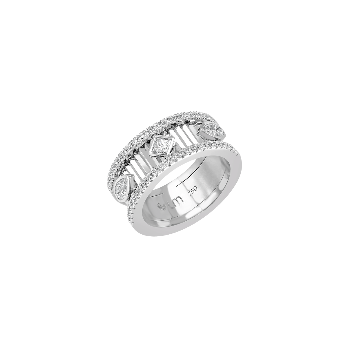 18 K White Gold