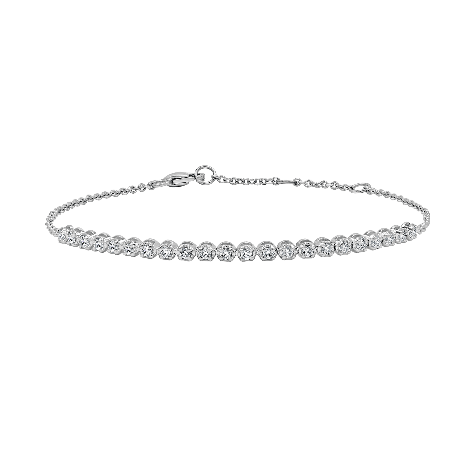 Round Diamond Half Tennis Bracelet (0.35cts)