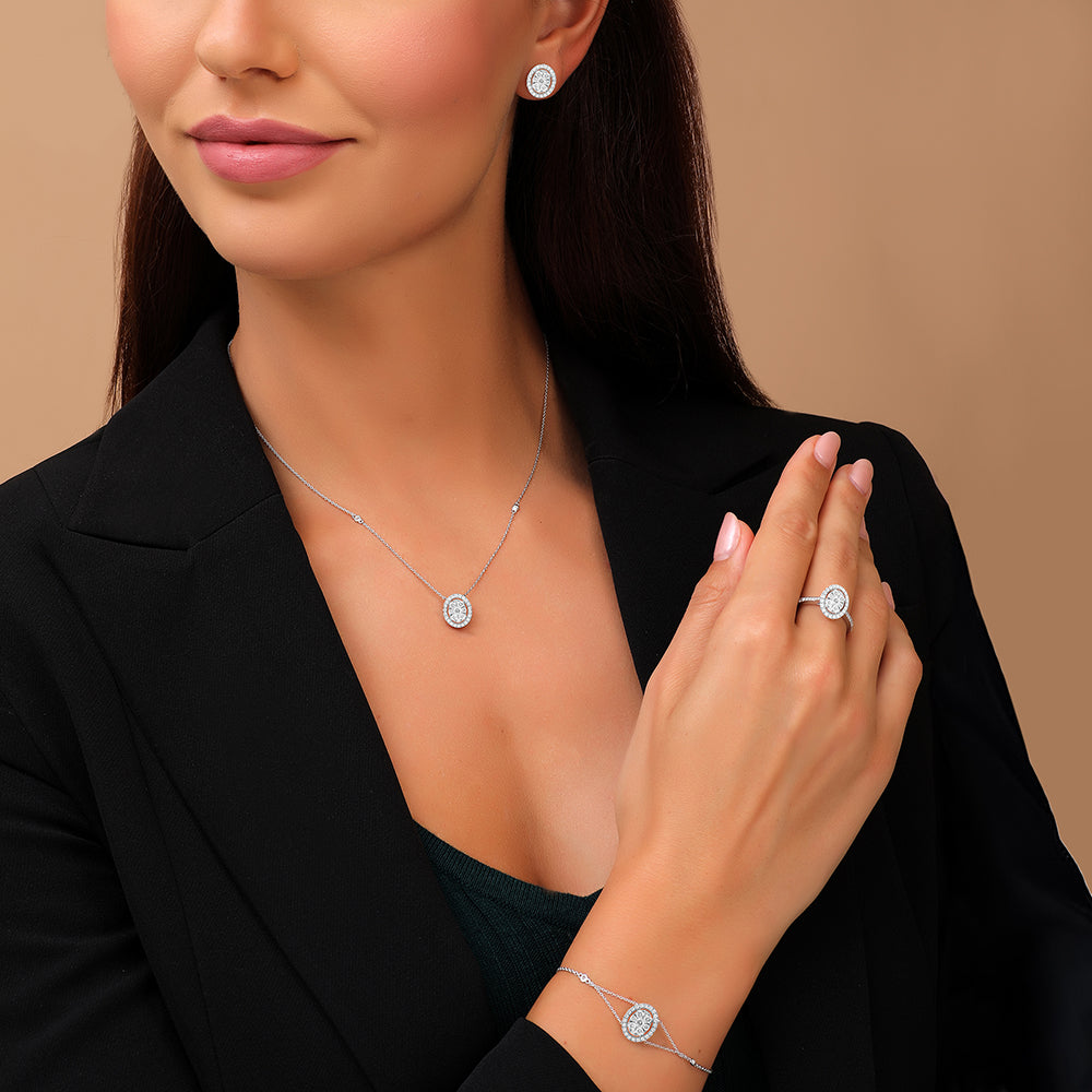18 K White Gold