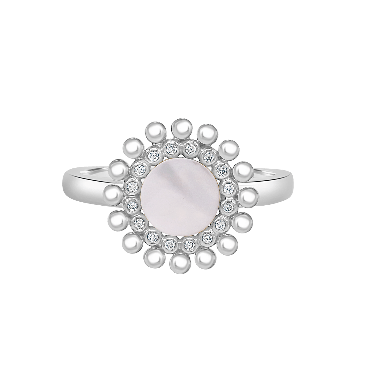 18 K White Gold