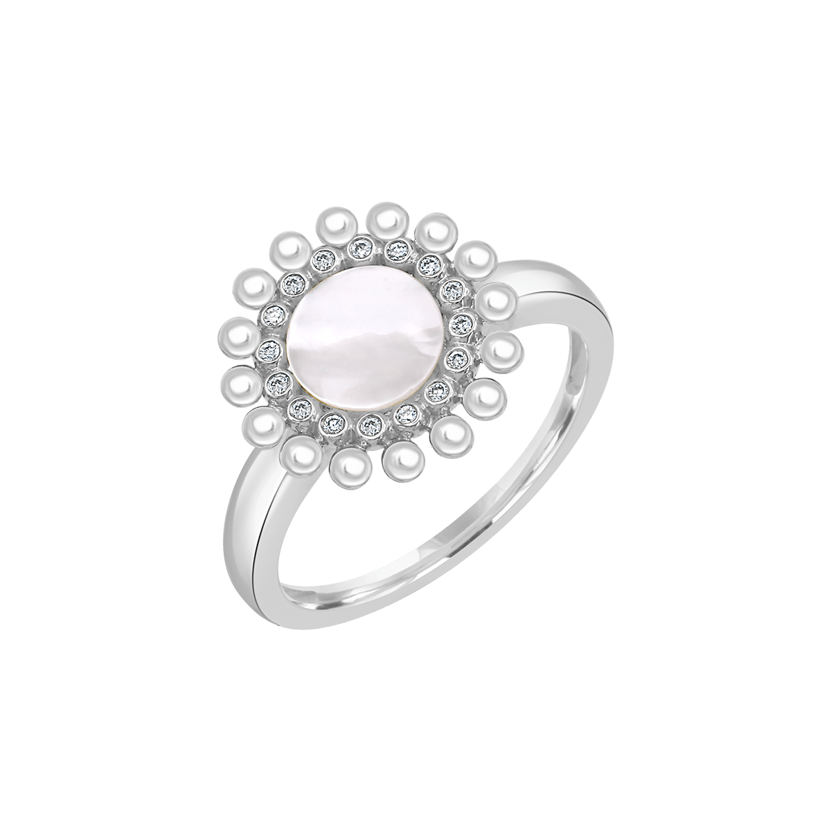 18 K White Gold