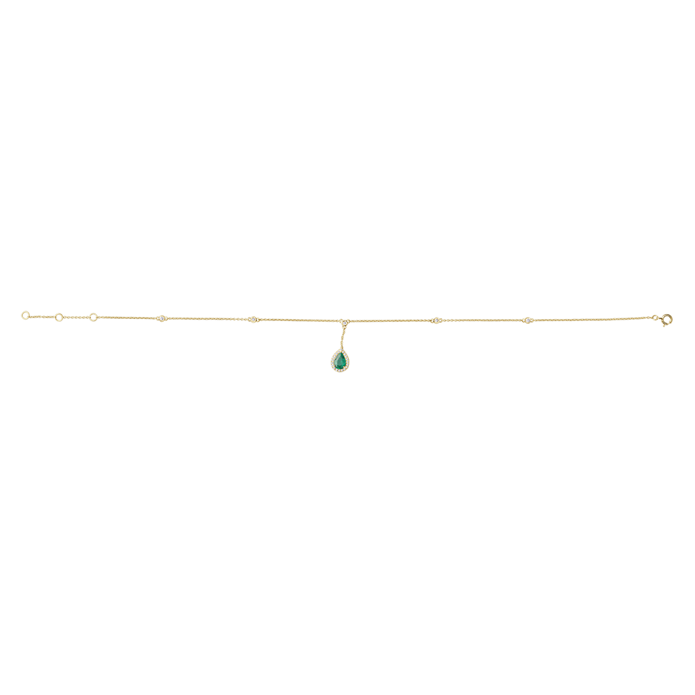 18 K Yellow Gold Emerald