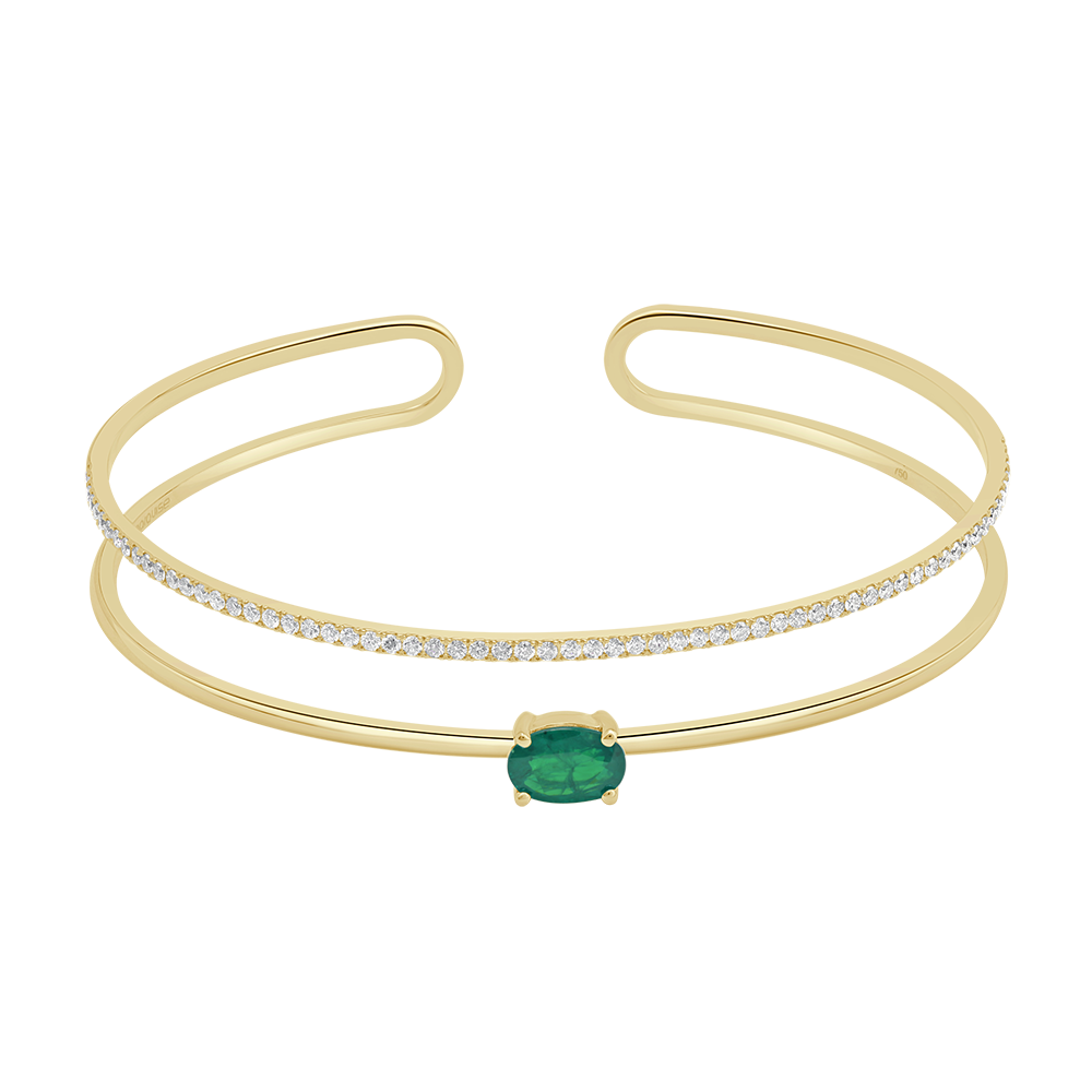 18 K Yellow Gold Emerald