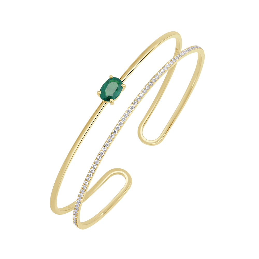 18 K Yellow Gold Emerald