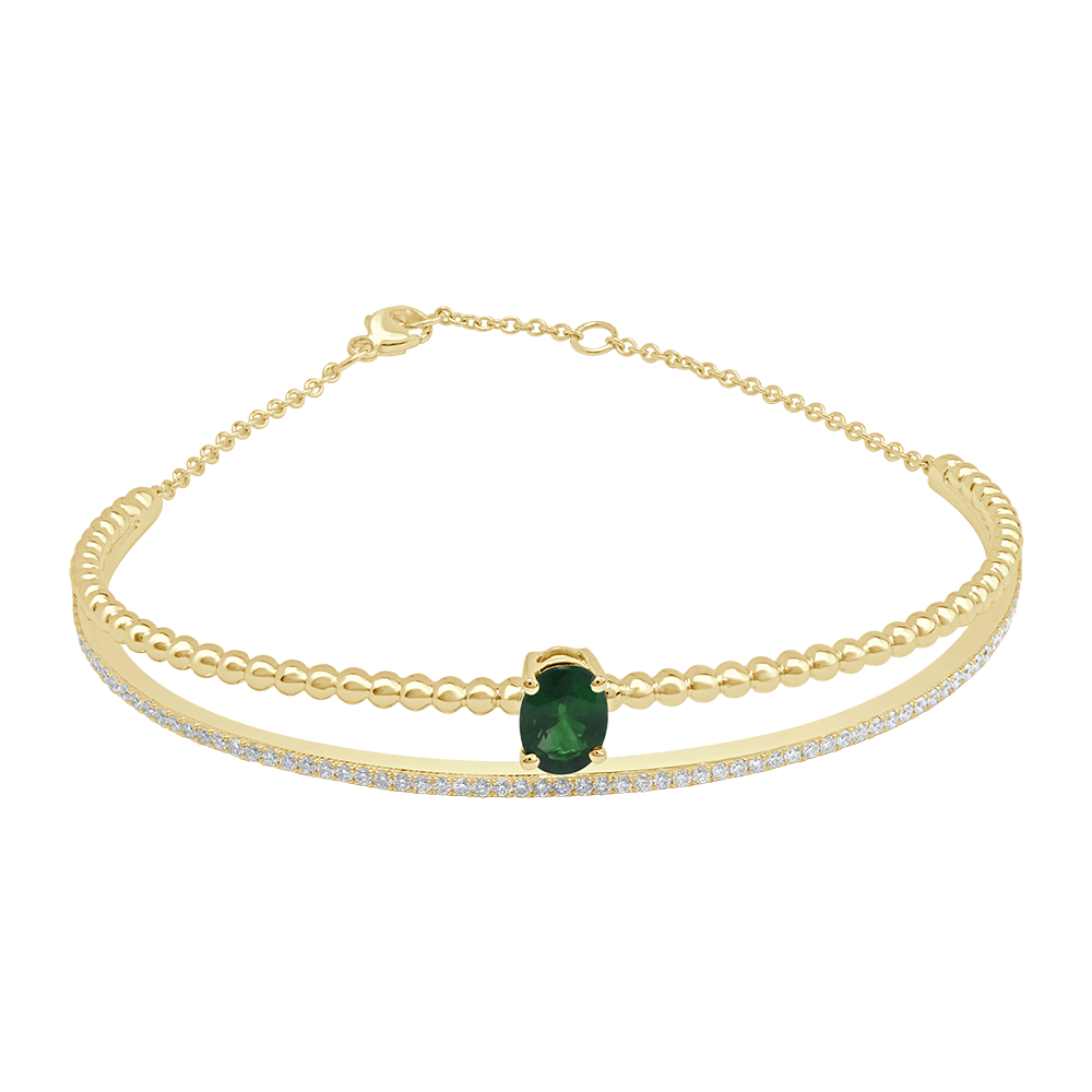 18 K Yellow Gold Emerald