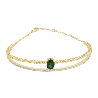 18 K Yellow Gold Emerald