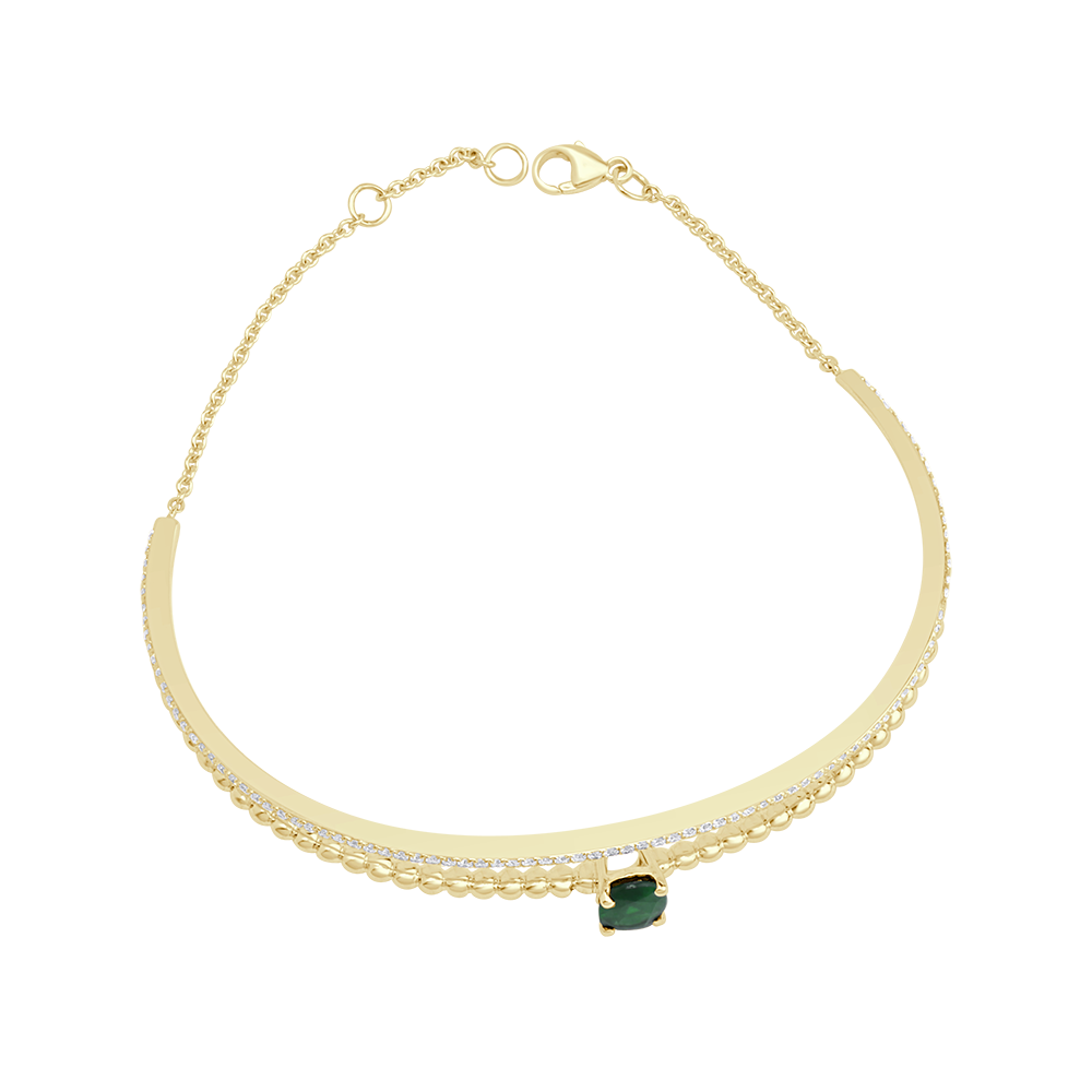 18 K Yellow Gold Emerald