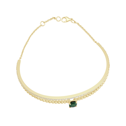 18 K Yellow Gold Emerald
