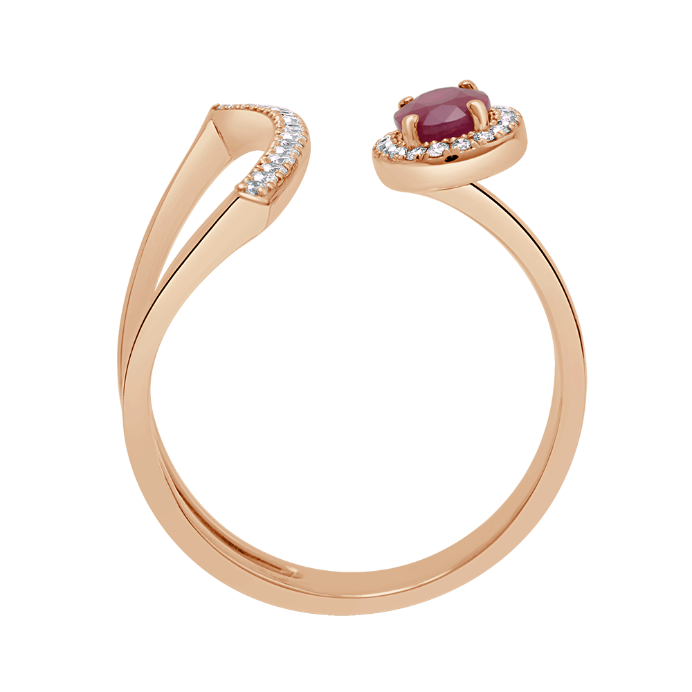 18 K Rose Gold Ruby