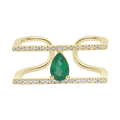 18 K Yellow Gold Emerald