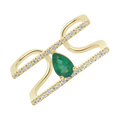 18 K Yellow Gold Emerald