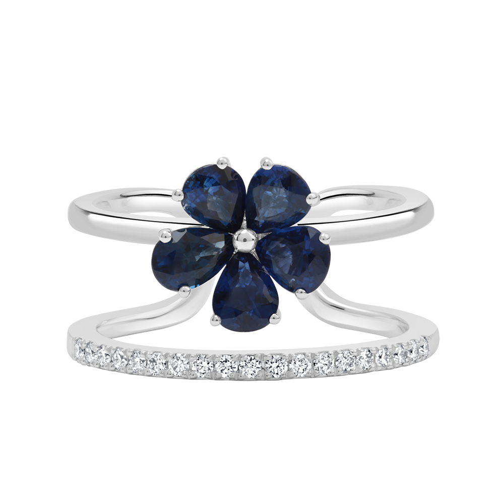 18 K White Gold Sapphire